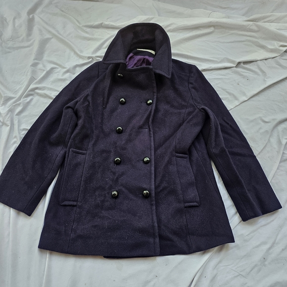 Women's Purple Double-Breasted Coat  Ll Bean - Picture 1 of 7
